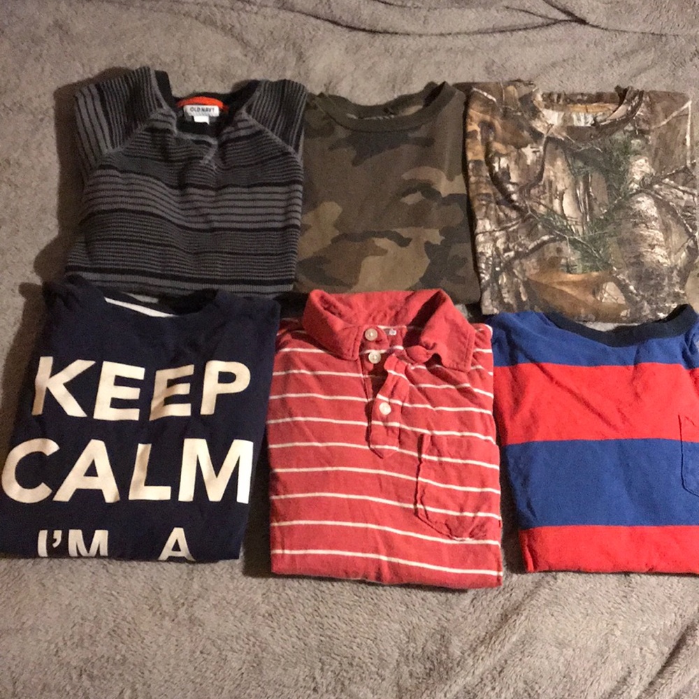 Six Boys Size L Shirts